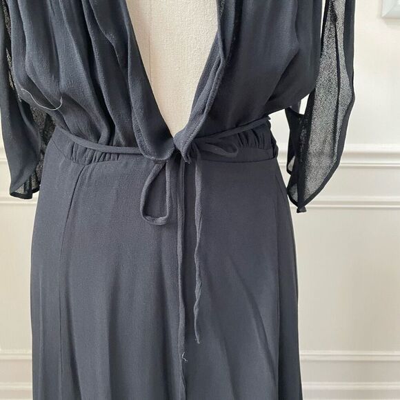 Reformation Cordelia Romantic Flowing Gorgette Formal Wrap Maxi Dress $328 8 - Picture 6 of 10